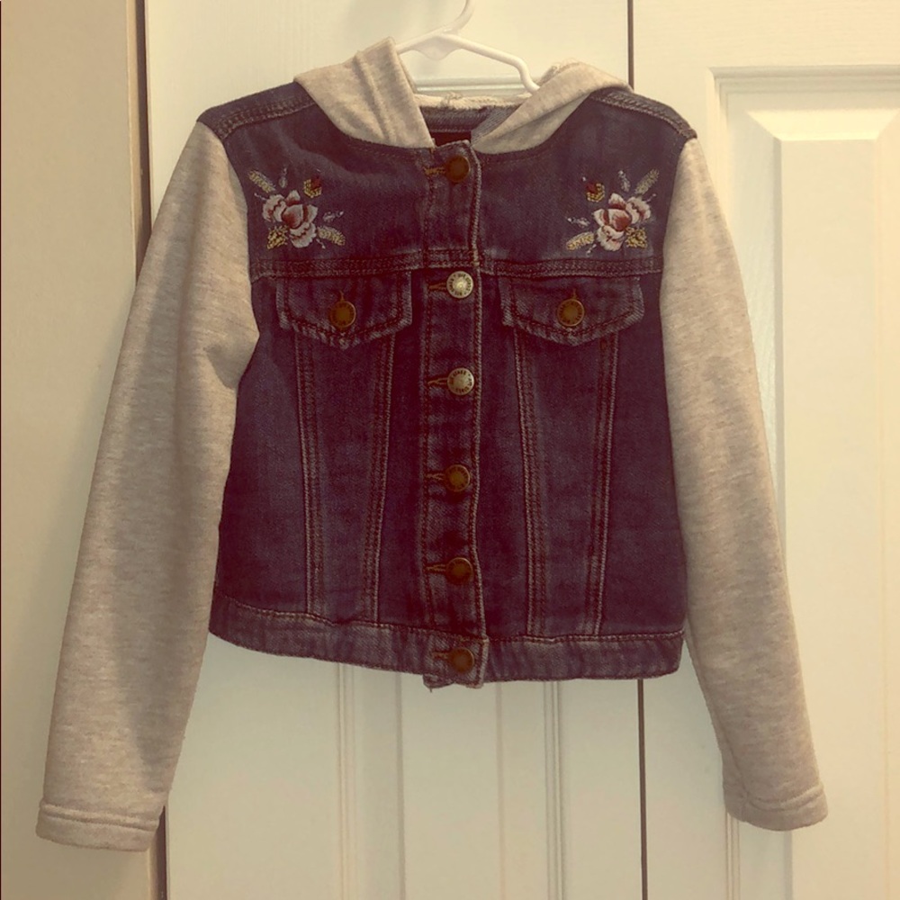 Girls hooded denim jacket
